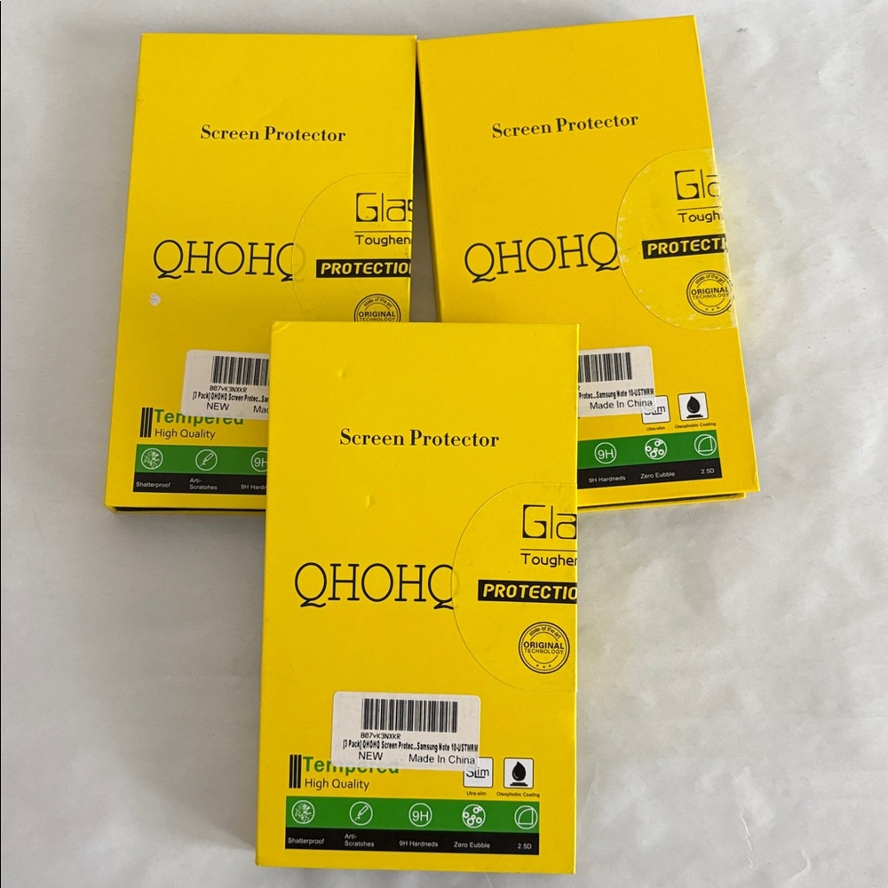 9 tempered glass screen protectors for the Samsung Galaxy note 10 new in box